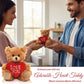 Made By Aliens Plush Teddy Bear with Love You Heart Stuffed Animal Gift for Kids & Adults Valentine (6 inch, Brown Love You)