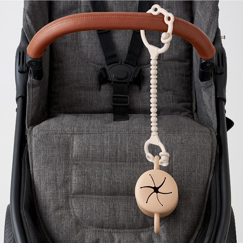 Itzy Ritzy Toy & Snack Cup Straps - Adjustable Straps for Keeping Baby's Toys Nearby - BPA-Free Silicone - Tethers for Strollers, High Chairs & Car