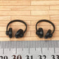 2Pcs Black 1:12 Dollhouse Headphones Miniature Headset Model Toy Micro Landscape Decoration Dollhouse Accessories