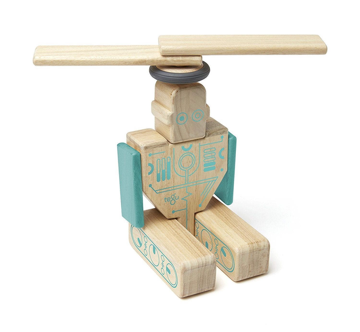 Tegu Magbot Magnetic Wooden Block Set, 1-99 years old, 9 piece