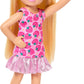 Barbie Club Chelsea Small Doll, 6-Inch with Blonde Hair Wearing Removable Strawberry-Print Dress & Shoes