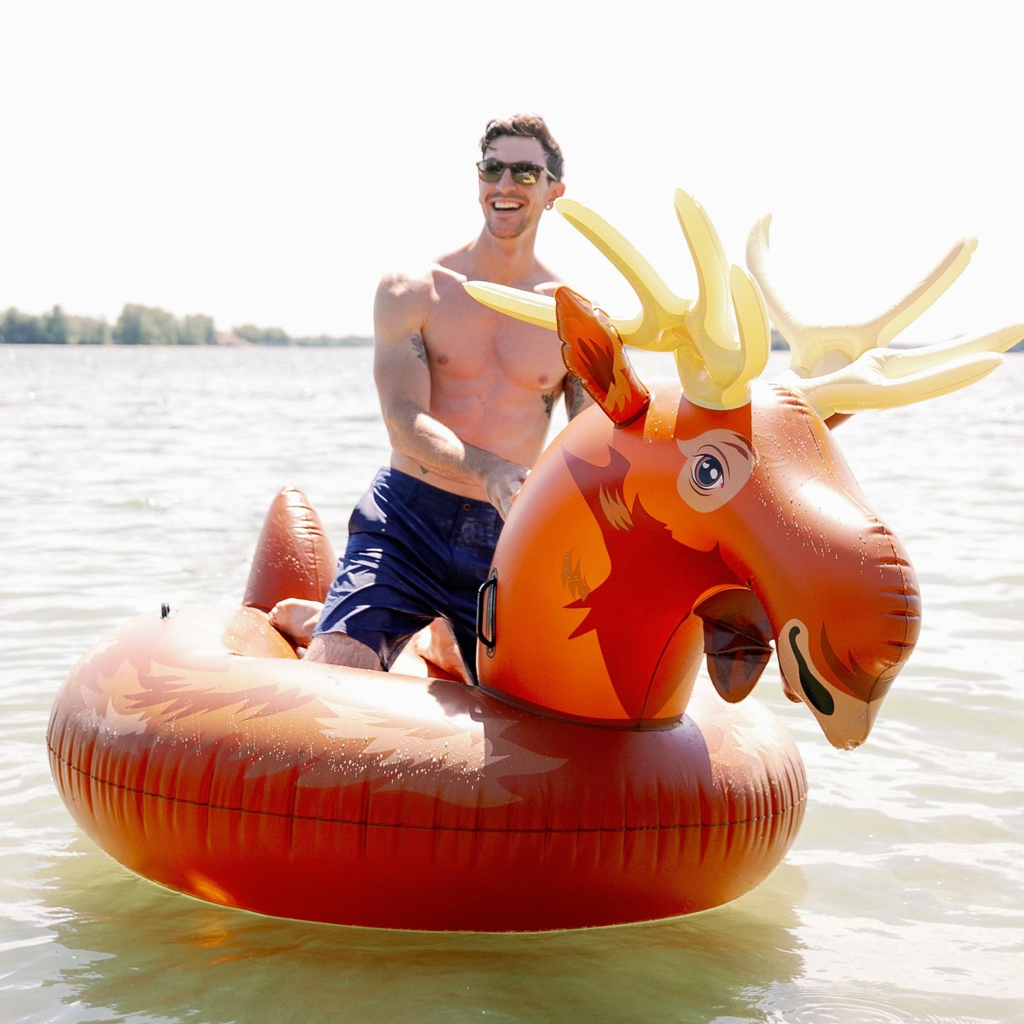 FLOAT-EH Moose Pool Float for Adults - Beach Floats are Thick, Durable, and Vinyl Designed - Inspired by The North