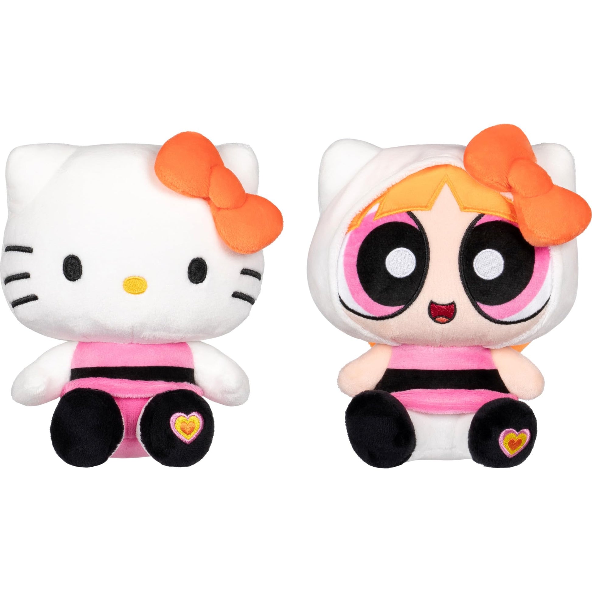 Hello Kitty® and Friends X Powerpuff Girls® Collab - 8-inch Hello Kitty® & Blossom Plush - Officially Licensed Sanrio® & Cartoon Network® Product - 6+