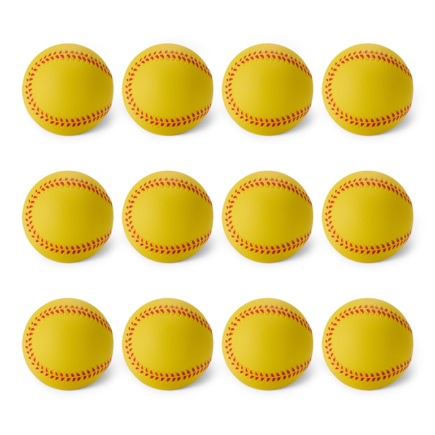 Amazon Basics Foam Training Baseballs for Indoor Practice and Safe Play, 2.68-inch, 12-Pack with Mesh Storage Bag