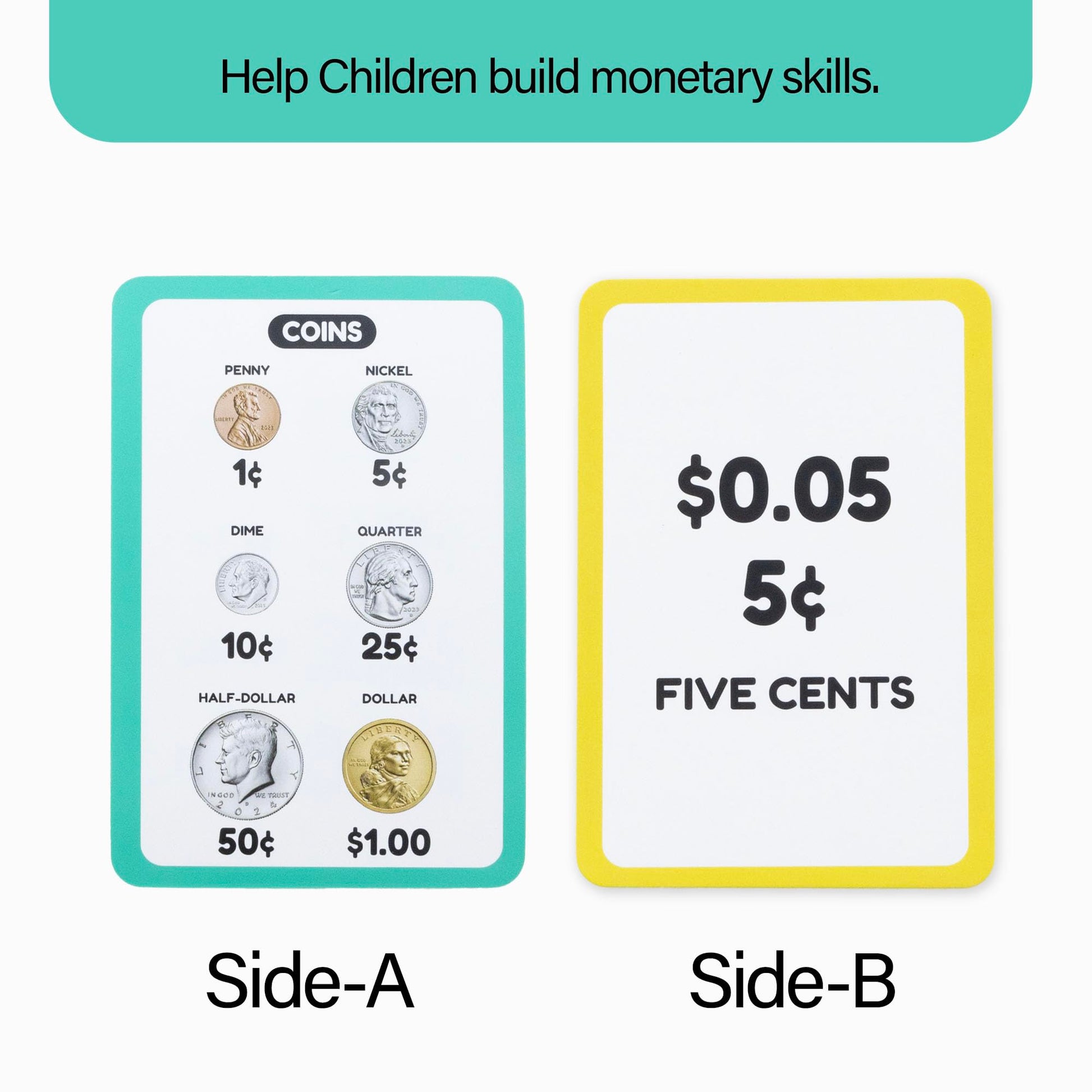 BAZIC Products Money Flash Cards, 36 Cards
