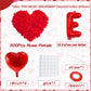 16 Inches Red 'WILL YOU BE MY GIRLFRIEND' Proposal Letter Balloons with Heart-Shaped Foil Balloons and Rose Petals for Romantic Special Night