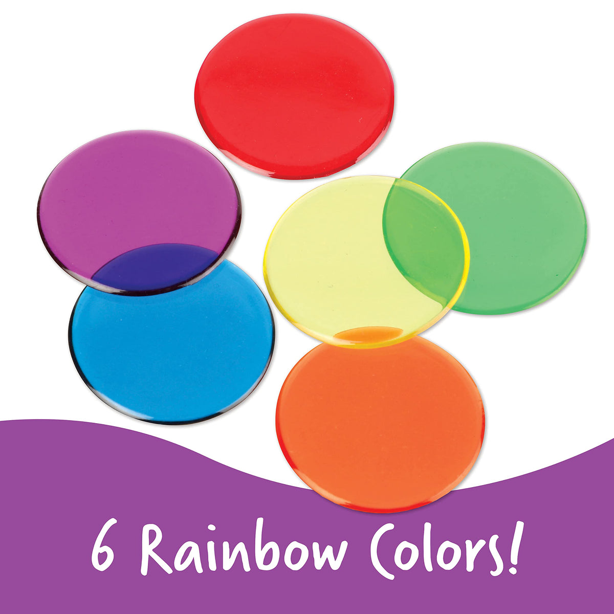 Learning Resources Transparent Color Counting Chips