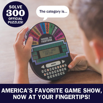 Educational Insights Wheel of Fortune Game - Handheld Electronic Game, Great for Travel, Classic Retro Party Games for Kids, Teens & Adults, Word