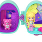 Polly Pocket x Sweethearts, Micro Doll & 2 Playsets with 7 Themed Accessories & Keychain Clip, Travel Toy, Partnership Compact