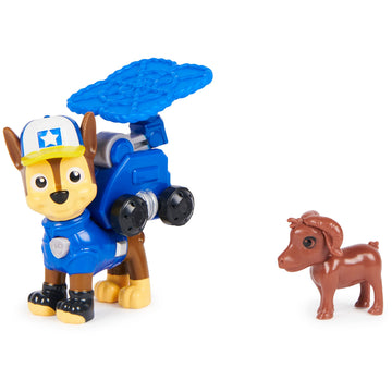 PAW Patrol Big Truck Pups - Chase Action Figure with Rescue Drone with Click Mount Command Center Platform and Animal Friend