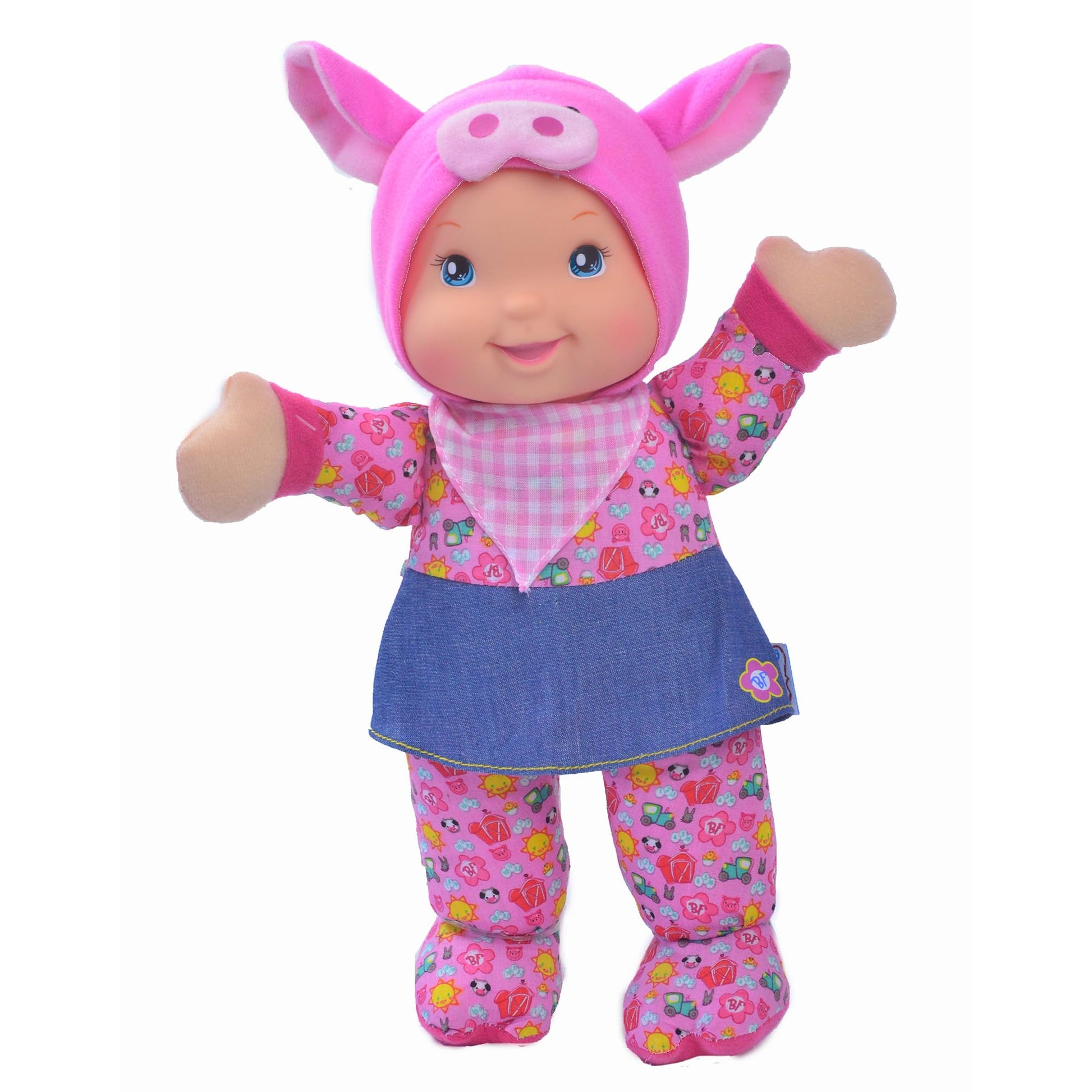 Baby's First 12" Farm Animal Friends Pink Pig Soft & Cuddly Singing Musical Doll, Sings Old McDonald Had a Farm