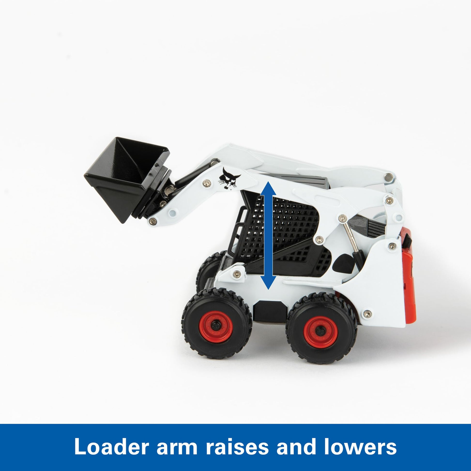 ERTL Bobcat Skid Steer Loader Farm Toys Playset - 1:32 Scale - Die-Cast Metal Construction Skid Steer - Includes Farm Animals, Fencing, and Hay Bales