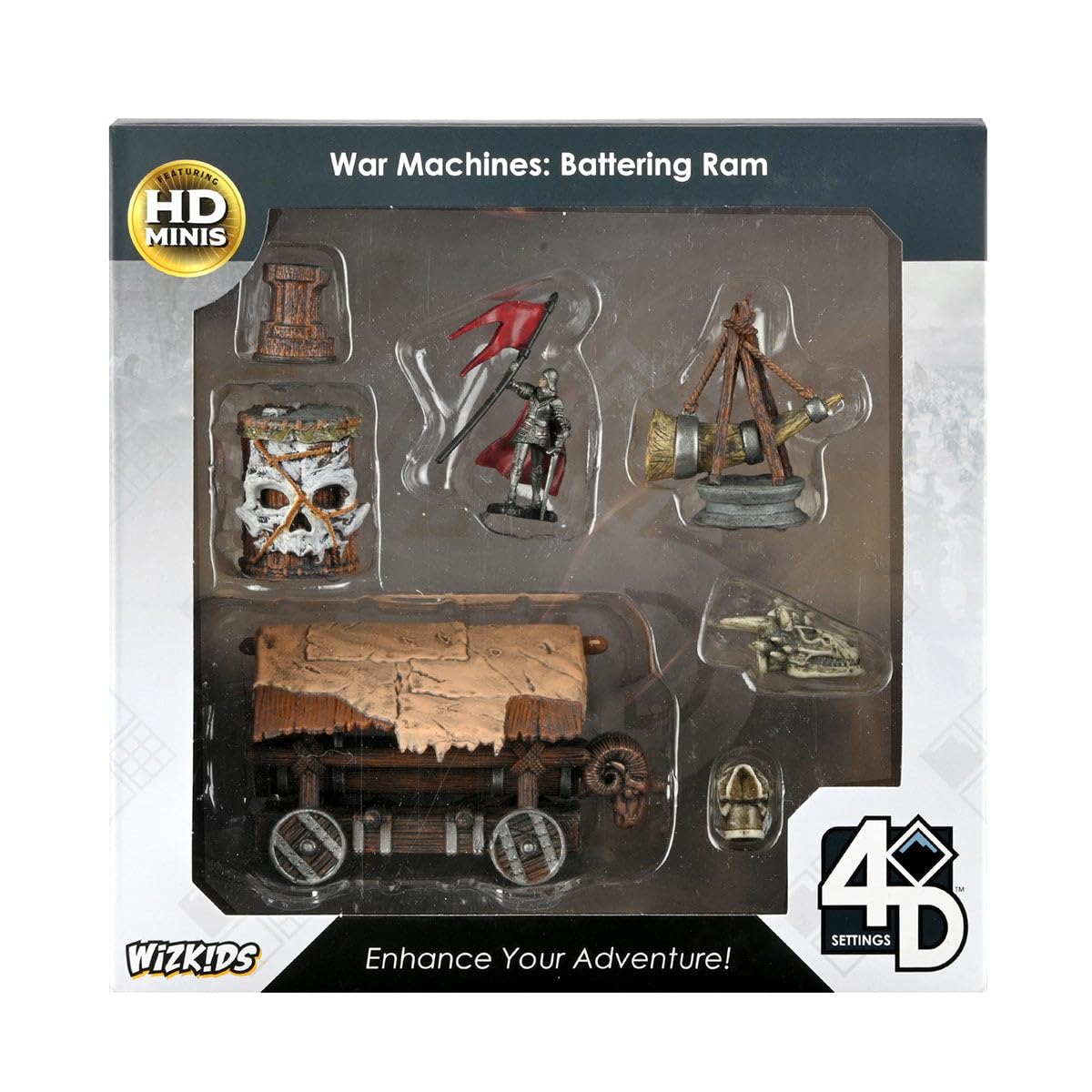 WizKids Warlock Tiles: Accessory - 4D Settings War Machines Battering Ram