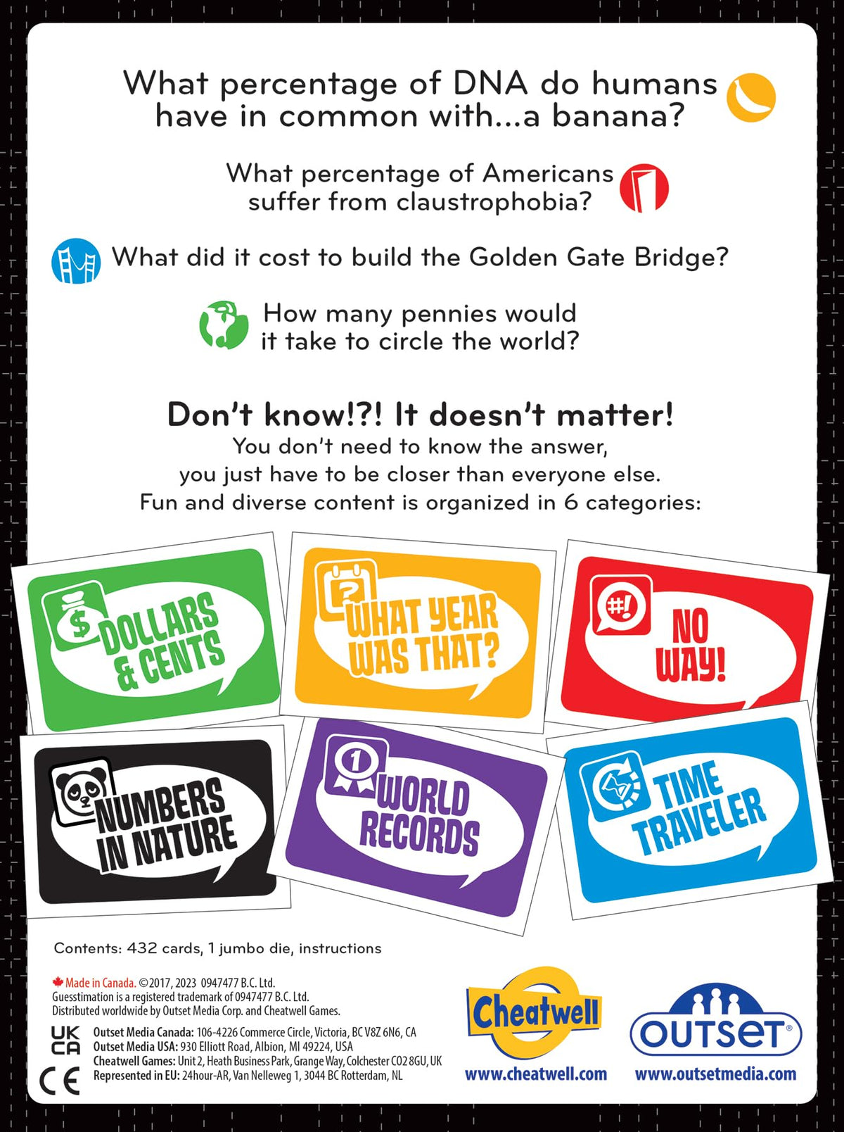 Outset Media Guesstimation Card Game - Don't Know the Answer!?! It Doesn't Matter! - 3 or More Players Ages 10 and up