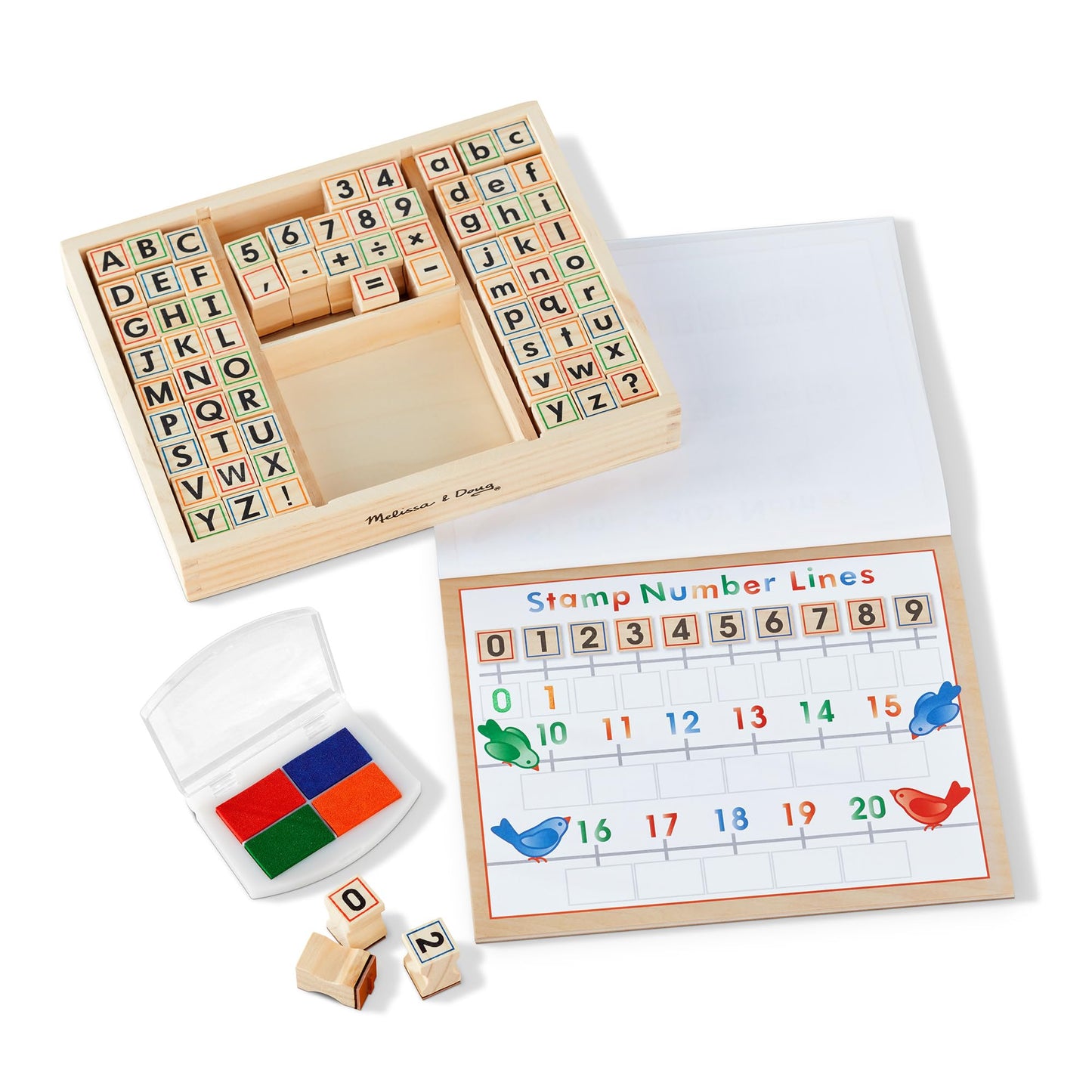 Melissa & Doug Wooden ABC Activity Stamp Set, 1 EA