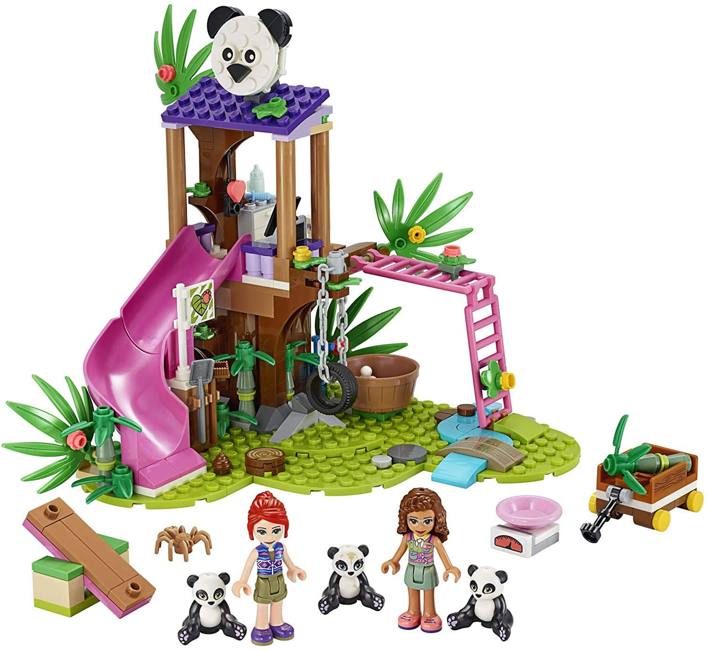 LEGO Friends Panda Jungle Tree House 41422 Building Toy; Includes 3 Panda Minifigures for KidsWho Love Wildlife Animals Friends Mia and Olivia (265