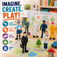 Safari Ltd. People TOOB - 7 Everyday Heroes Figurines of Construction Worker, Policeman, Mailman, Pilot, Chef, Fireman, and Veterinarian - Fun