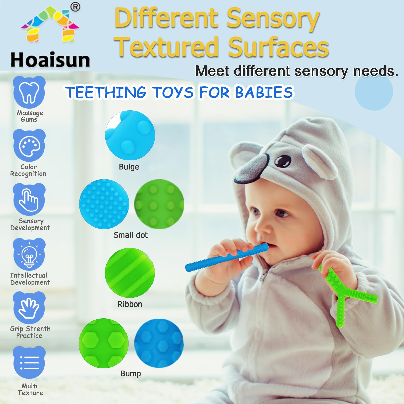 Sensory Chew Toys for Autistic Children 4 Pack, Silicone Teething Straws Toys for Autism, ADHD, SPD, Biting or Special Needs, Sensory Toys