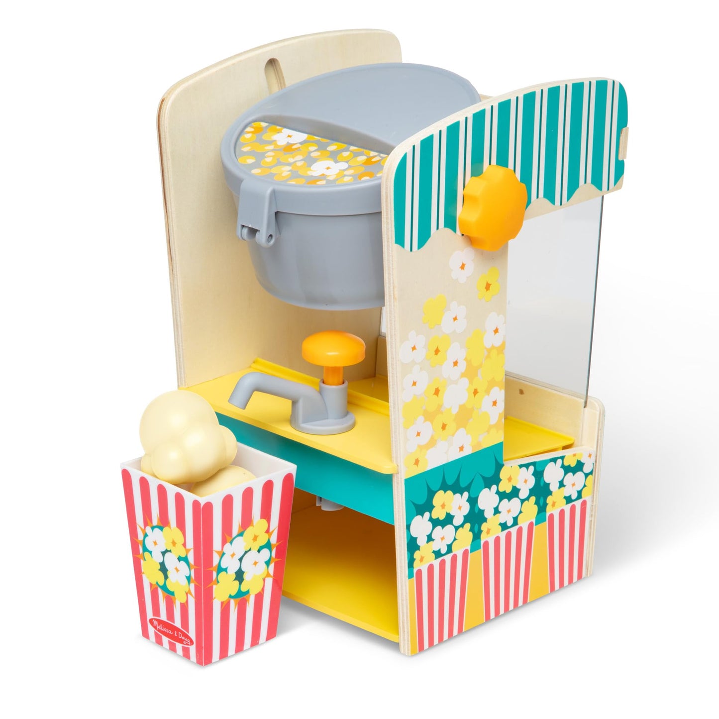 Melissa & Doug Fun at The Fair! Wooden Popcorn Popping Play Food Set - FSC Certified