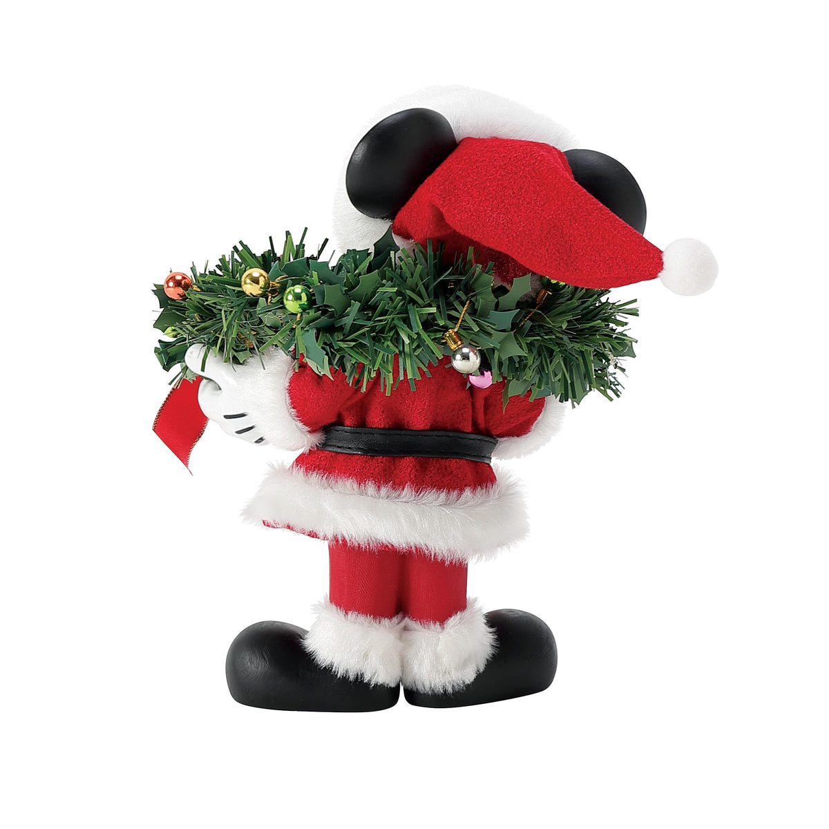Department 56 Possible Dreams Disney Mickey Mouse Holly Jolly Wreath Figurine, 6.75 Inch, Multicolor