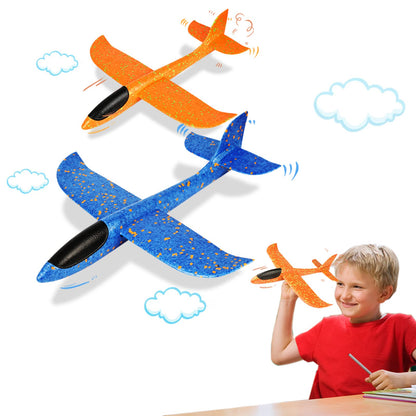 VCOSTORE 2 Pack Foam Airplanes for Kids, 13.3'' Hand Throwing Foam Glider Planes, Flying Styrofoam Planes Toy, Outdoor Sports Birthday Party Favor