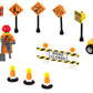 Building Toys 2 Lane Main Road Traffic Light City Town Village Street Stop Sign Bus Stop Post Box Road Sign Compatible with All Major Brick Brands