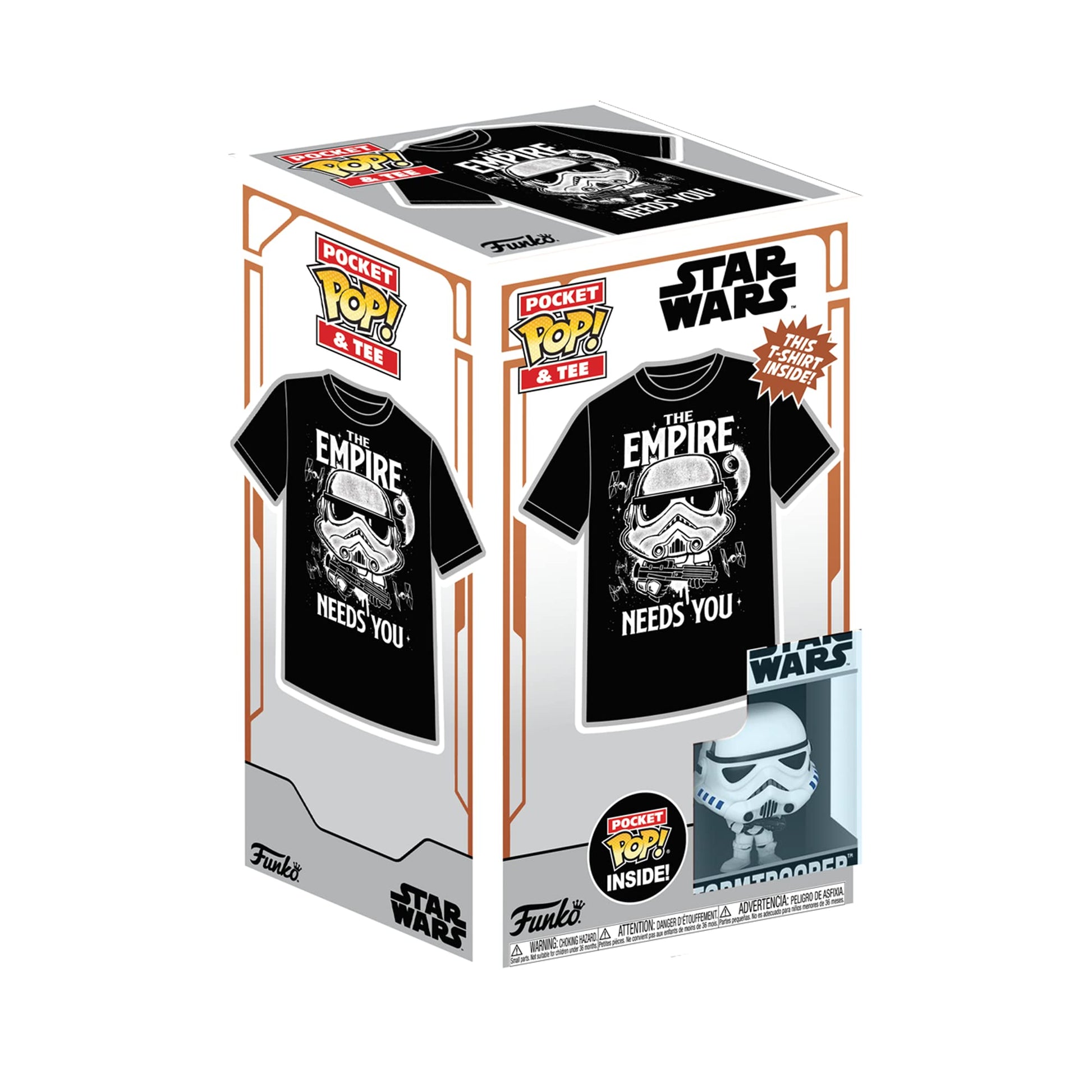 Funko Pocket Pop! & Tee: Star Wars - Stormtrooper - Kids S