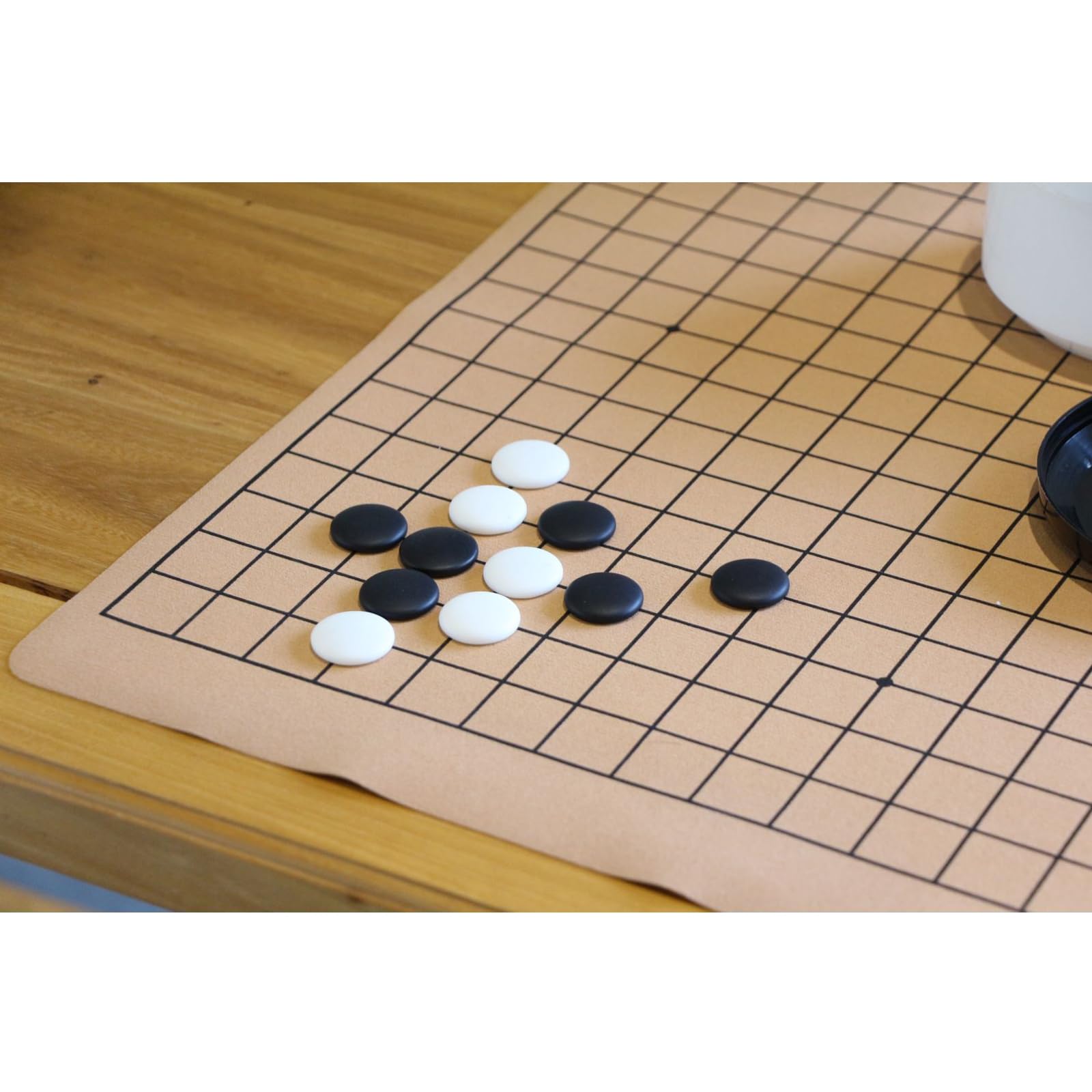 SongYun Go Game Board Reversible 19 x 19/13x13 Roll-up and Foldable Faux Leather Board Portable Travel Board- Classic Strategy Board Game