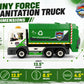 Tiny Force Garbage Truck Toy Set with 2 Action Figures, Dumpster, Trash Bin, Cleanup Accessories & Pretend Trash, Ages 4+