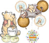Classic Pooh Birthday Party Supplies 7pc Balloons Decorations with Airloonz