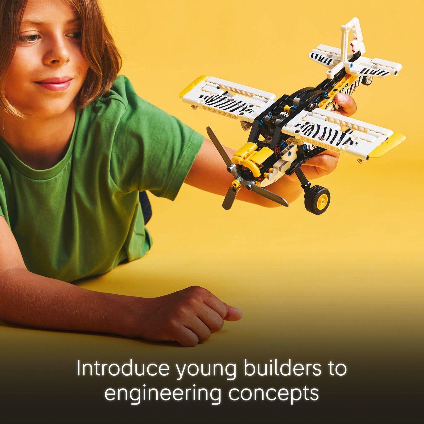 LEGO Technic Bush Plane Toy - Buildable Airplane Toy for Kids, Boys and Girls, Ages 8+ - Model Airplane Gift with Spinning Propeller, 4-Cylinder