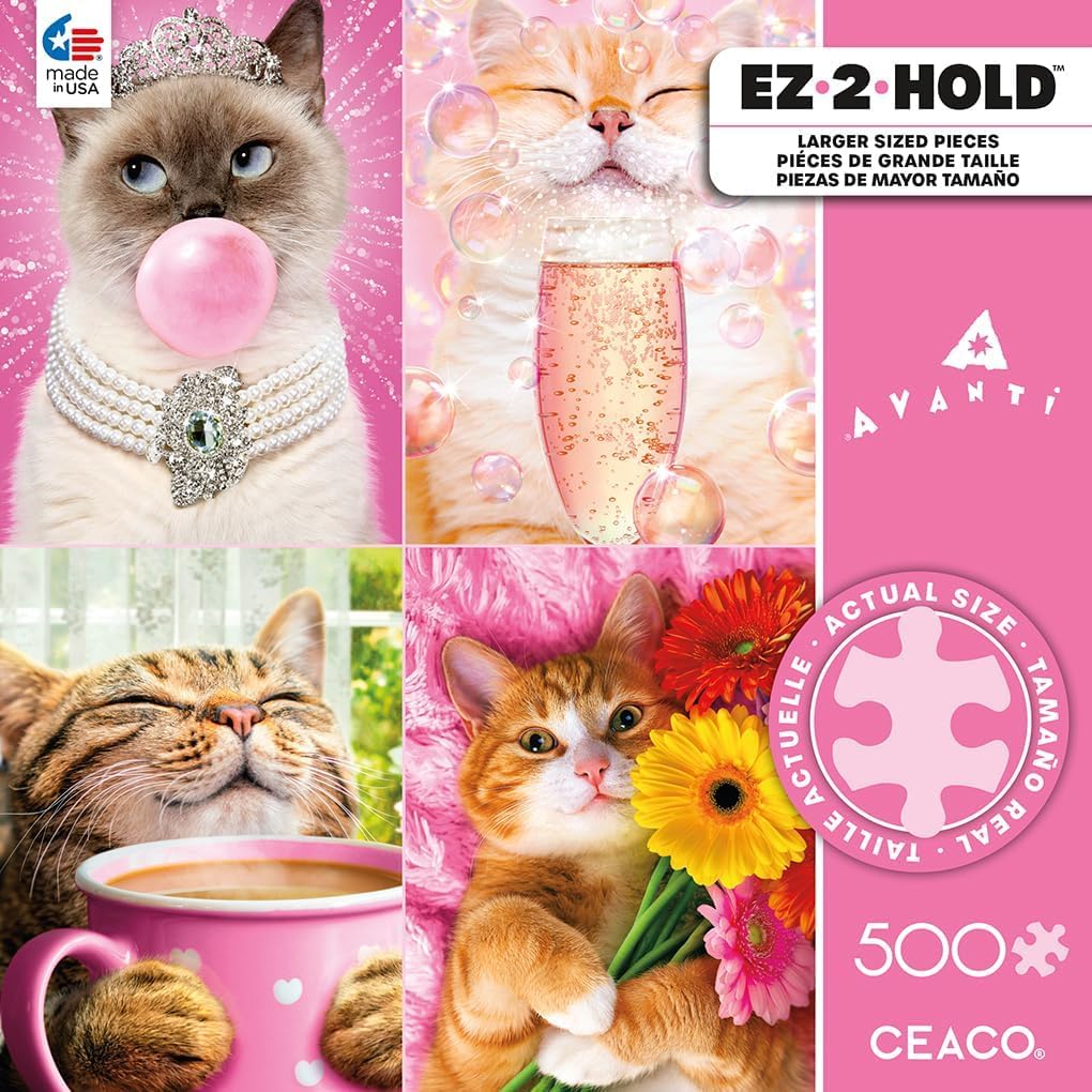 Ceaco - Avanti Cat Fancies - 500 Larger Piece Jigsaw Puzzle