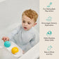 Matchstick Monkey Bath Time Slide Set - Baby Bath Toy, Sensory Learning, Easy-to-Grip Animal Rocks, Encourages Motor Skills & Water Play, BPA-Free, 12