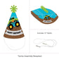 Big Dot of Happiness Smash and Crash - Monster Truck - Cone Happy Birthday Party Hats for Kids and Adults - Set of 8