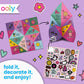 Ooly DIY Paper Kit, 24 Fortune Teller Designs & Stickers, Kit Includes 12 Completed, 6 Blank and 6 Color-in Folding Fortune Teller, Activity Gifts
