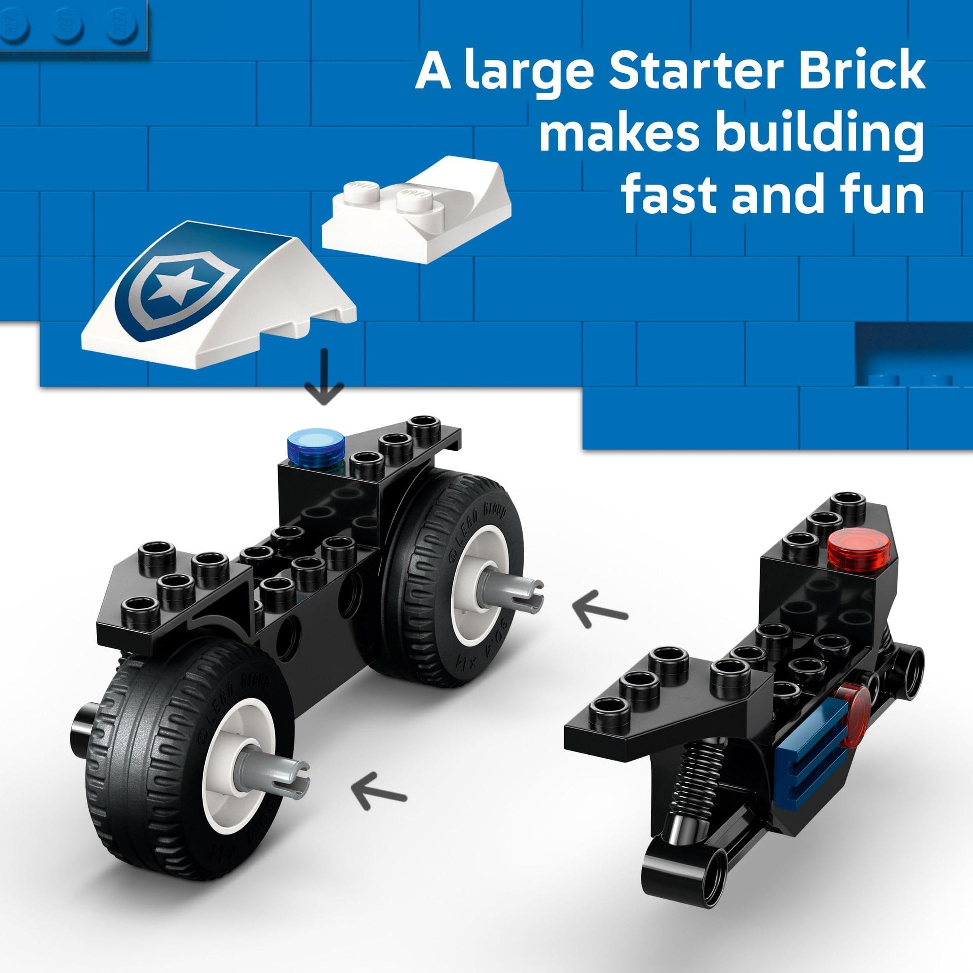 LEGO City Police Motorcycle Chase Building Toy for Kids - Pretend Play Building Blocks for Boys & Girls, Ages 4+ - Preschool Learning Toy W/Police