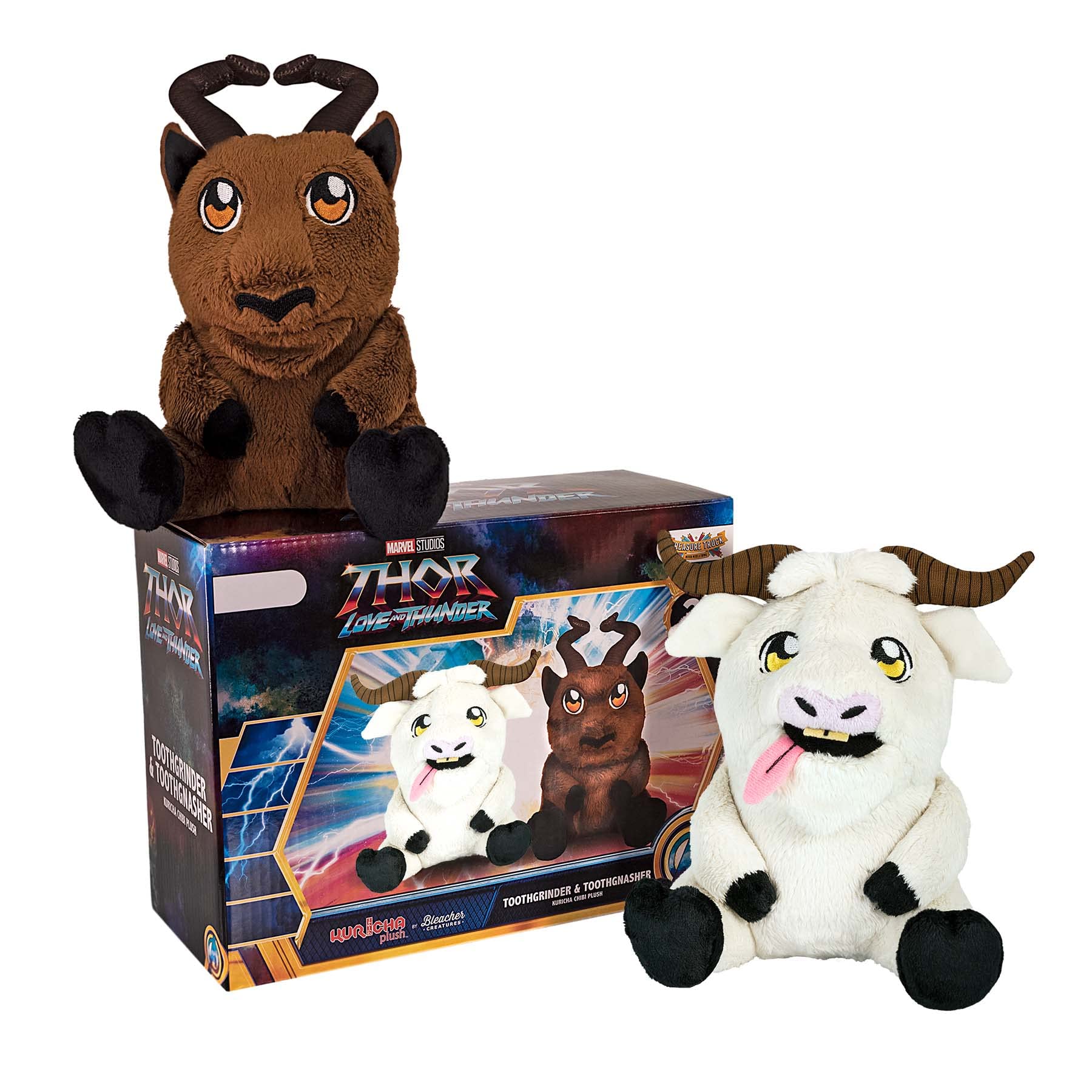 Bleacher Creatures Thor: Love & Thunder Limited Edition Kuricha Pack: Toothgnasher & Toothgrinder Witch Kuricha Plushies - Super Soft Chibi Inspired