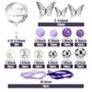 Disco Ball Cake Topper Purple and Transparent Pearl Balls Decorations with Silver Butterfly for 70s 80s Disco Dance Music Birthday Supplies