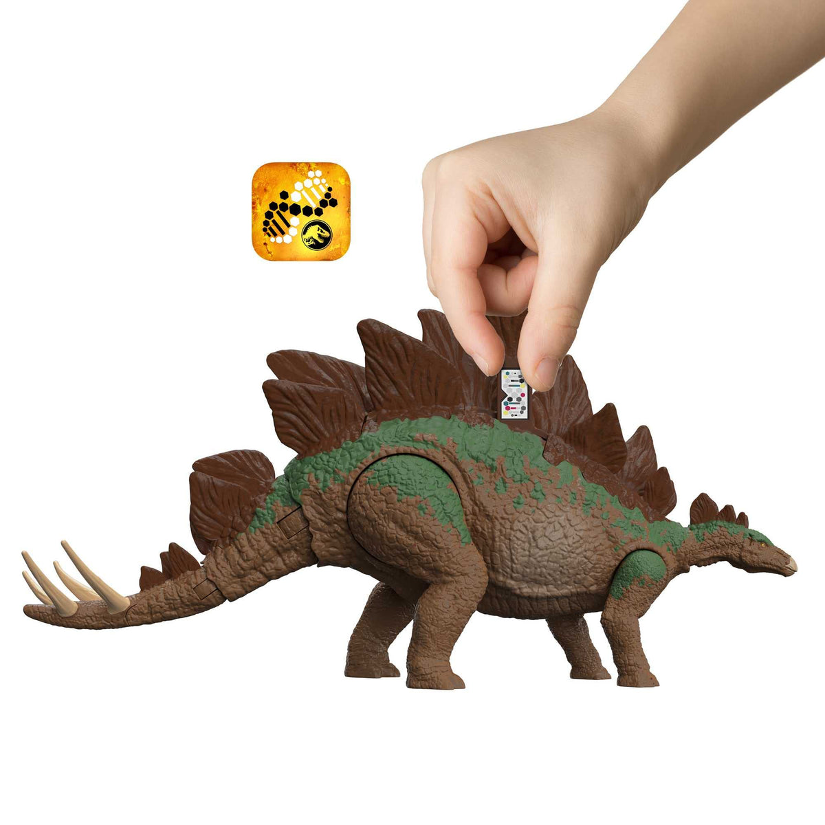 Jurassic World HHK91 A New Age Legacy Collection Dr Sarah Harding with Large and Small Stegosaurus Dinosaur, Authentic and Articulated Figures, 9.5