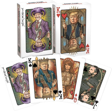 END THE WOKENESS: Trump Family Poker Playing Cards - Premium Collectible Deck Featuring Trump, Melania, Trump Jr., and Biden Joker Cardstock for Poker