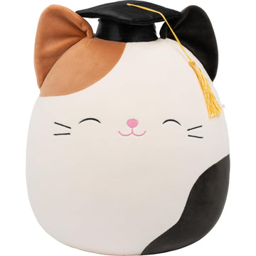 Squishmallows Original 12in Cam The Calico Cat in Graduation Cap - Official Jazwares Plush (Medium-Sized)