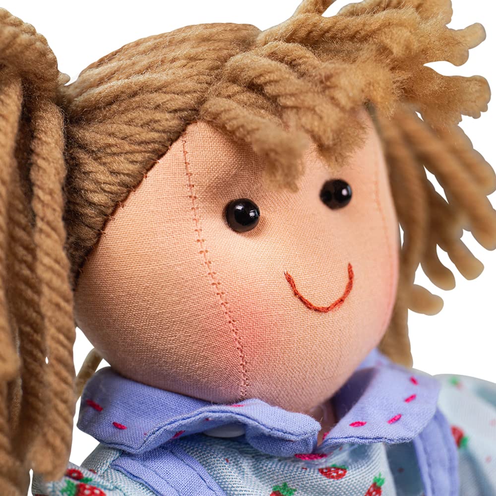 Bigjigs Toys Grace Rag Doll (Small) - 25cm Super Soft Doll for 1 Year Old, Ideal First for Babies & Toddlers