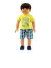 American Fashion World Boy’s Handy Man Shorts Set for 18-Inch Dolls | Premium Quality & Trendy Design | Dolls Clothes | Outfit Fashions for Dolls for