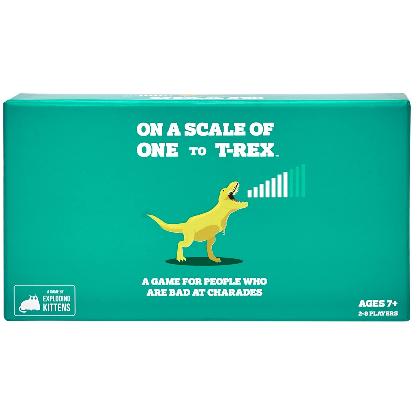Exploding Kittens On a Scale of One to T-Rex 2-8 Players - Ages 7+ - 15 Minutes to Play - Charades Style Acting Card Game - Party Game, Family Game