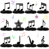 12 Pcs Music Notes Honeycomb Centerpieces Music Party Decoration Retro Table Decor Kids' Party Centerpieces Notes Silhouette Table Toppers for Baby