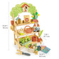 Tender Leaf Toys - Garden Centre - Wood Pretend Play Gardening Set Including Tools, Bird House, Gnomes and Accessories - Encourages Imaginative Play