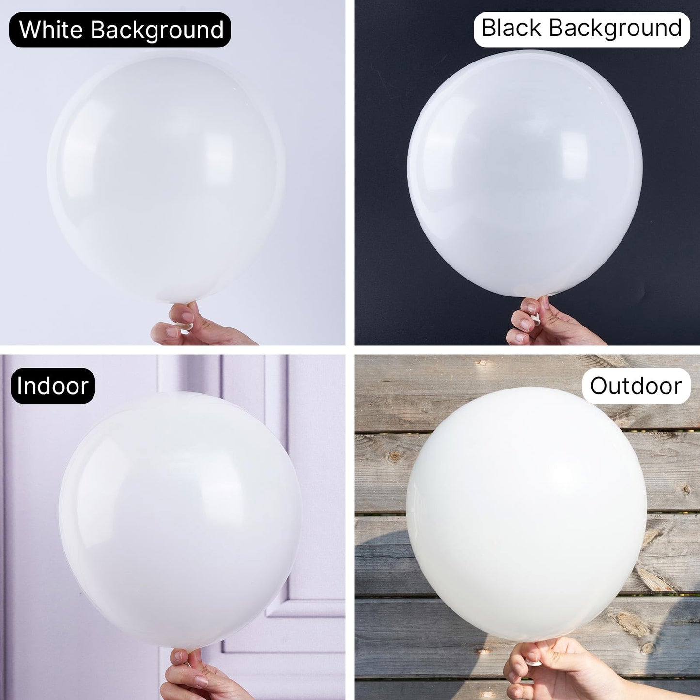 PartyWoo White Balloons 100 pcs 10 Inch Matte White Latex Helium Balloons for Wedding Bridal Graduation Engagement Baby Shower Gender Reveal Easter