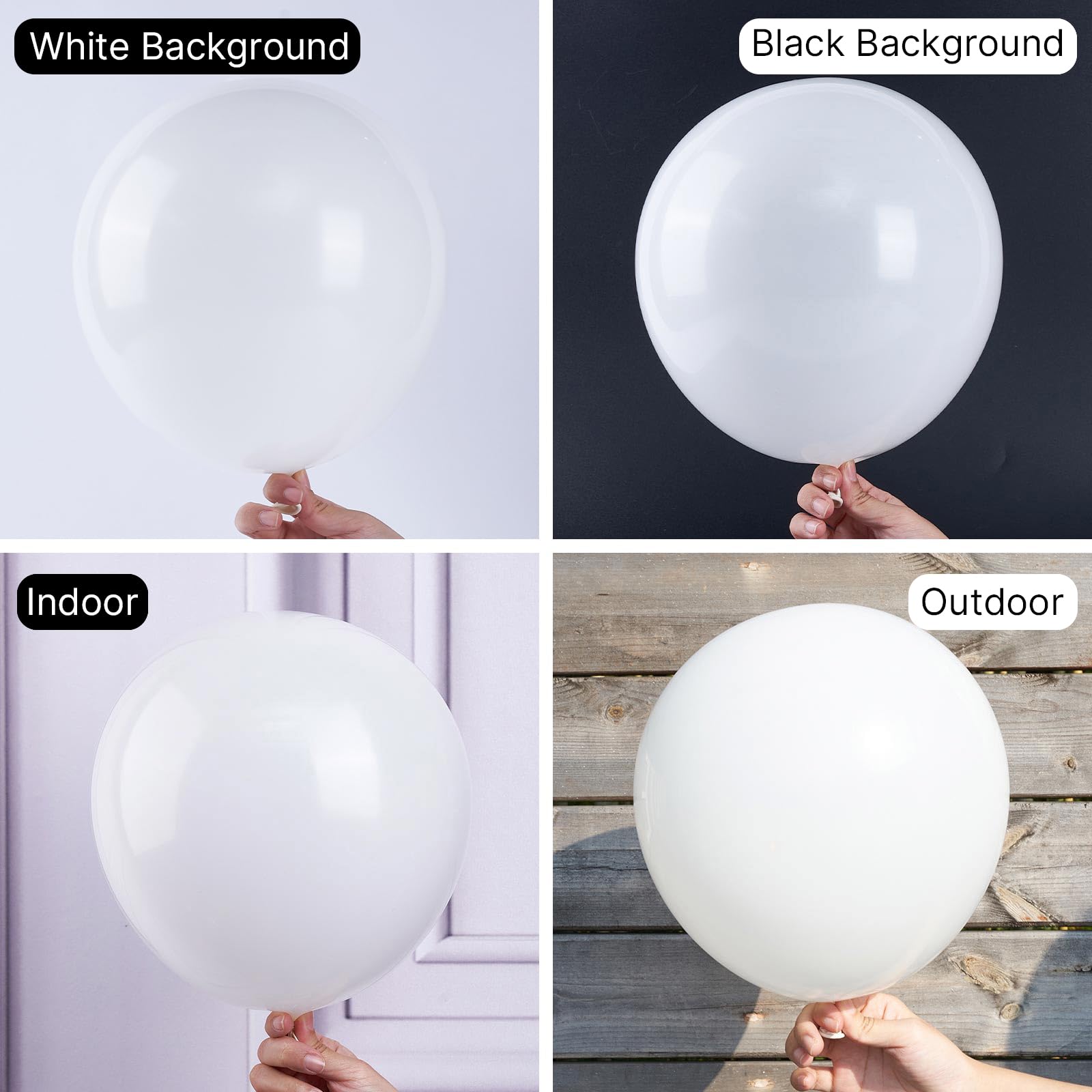 PartyWoo White Balloons 100 pcs 10 Inch Matte White Latex Helium Balloons for Wedding Bridal Graduation Engagement Baby Shower Gender Reveal Easter
