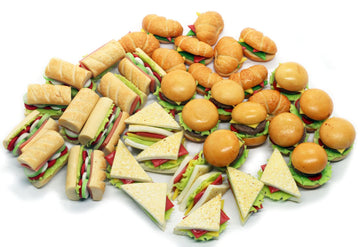 20 Assorted Sandwich, Burger and Croissant Dollhouse Miniature,Dollhouse Accessories for Collectibles