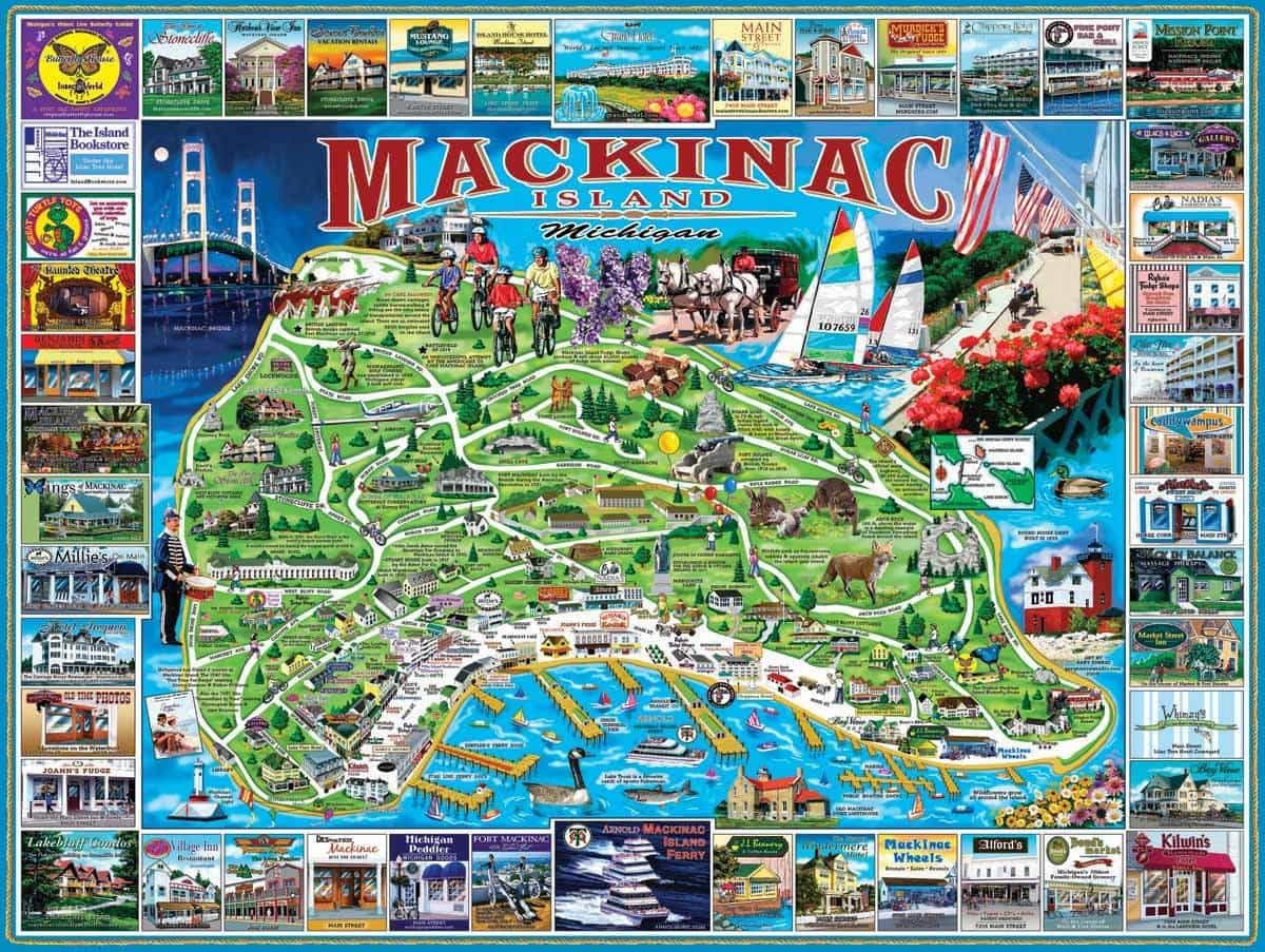 White Mountain 1000 Piece Jigsaw Puzzle, Mackinac Island State Park